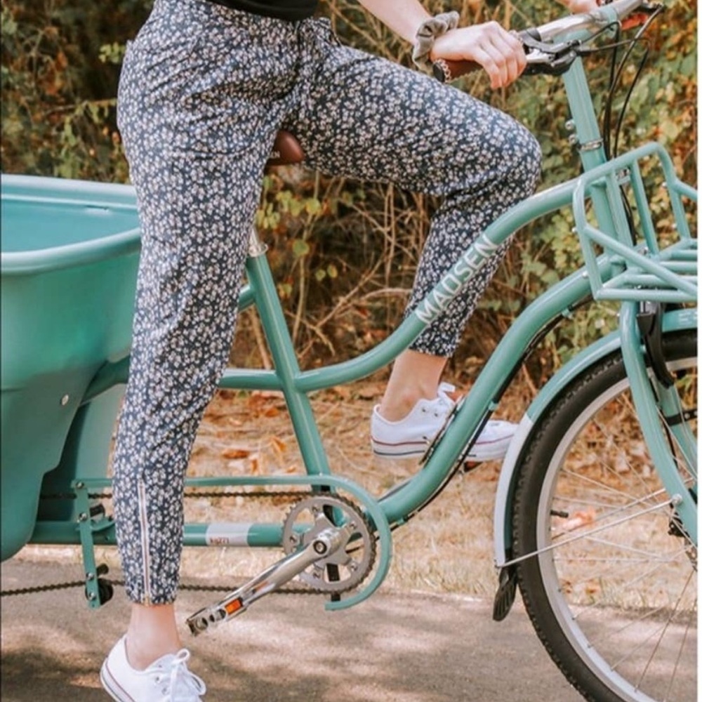 Albion Jetsetter Floral Joggers Side Zippers Sz Small